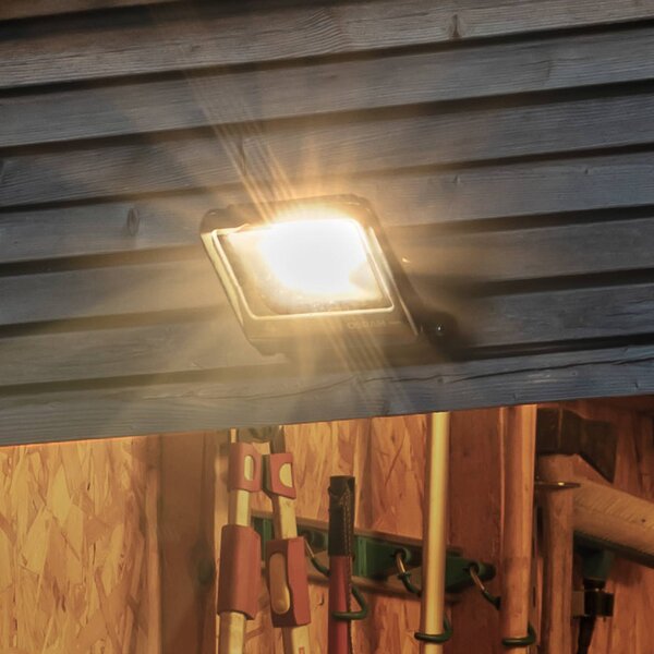 LEDVANCE Endura Floodlight faretto LED 50W, Nero, Alluminio, Moderno, Lampada LED da esterni