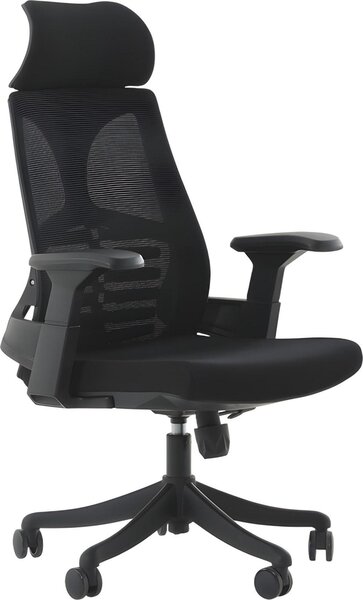 Moderna sedia da ufficio high-tech con poggiatesta di design e schienale reclinabile