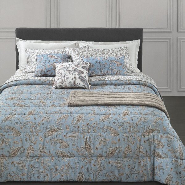 Trapunta In Null New-paisley Matrimoniale - 270X260 Trussardi Azzurro Caleffi