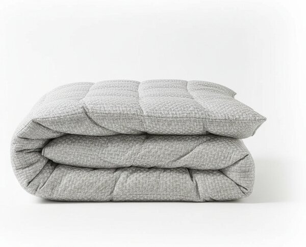 Trapunta In Raso Jacquard Mosaic Matrimoniale - 270X260 Trussardi Moderno Ivory Caleffi