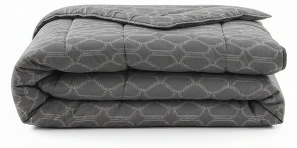 Trapunta In Raso Di Cotone Bloom Matrimoniale - 270X260 Trussardi Geometrico Grigio Caleffi
