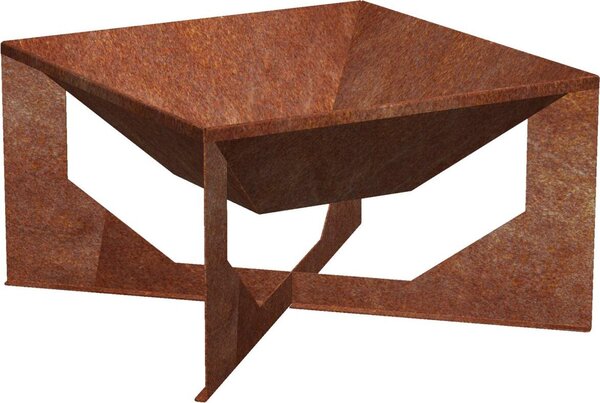 CORGARDEN Vento Caminetto da giardino 50 x 50 x 30 cm, corten CORGARDEN 1014