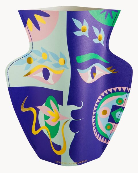 Vaso decorativo fatto a mano Olimpo, alt. 29 cm