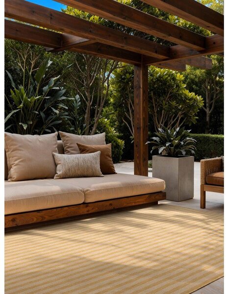 Tappeto da interno/esterno giallo ocra/color crema 120x170 cm Haringey Linley – Ted Baker