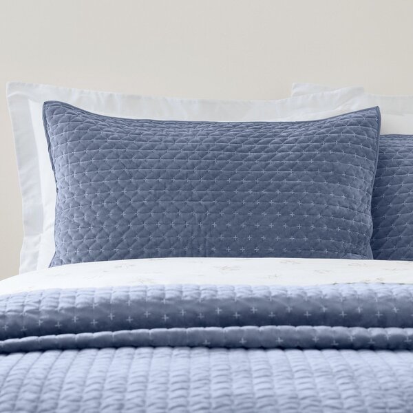 Federe decorative in set in velluto 2 pz 50x75 cm Attica Velvet Embroidered – Bianca