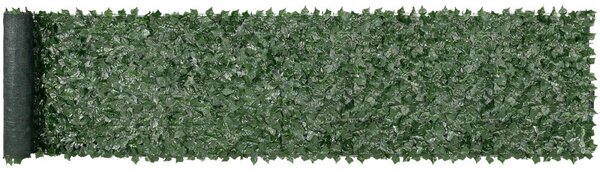 Recinto per la privacy 990x5020 mm - Schermo verde artificiale - Recinto di edera con supporto in rete e collegamento rinforzato - Siepe artificiale con foglie di vite come decorazione per giardino, cortile, balcone
