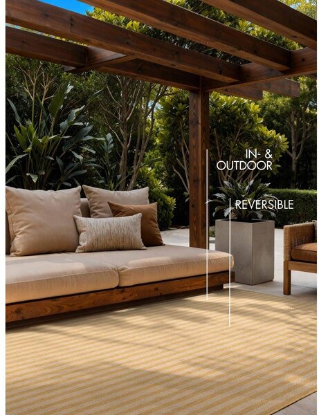 Tappeto da interno/esterno giallo ocra/color crema 120x170 cm Haringey Linley – Ted Baker