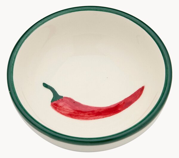 Ciotola per snack dipinta a mano Peperoncino