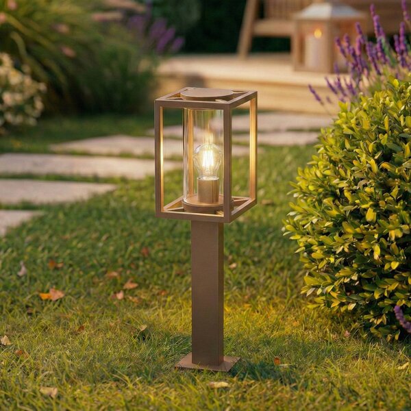 Lampioncino da giardino Ferda Lucande, dimmerabile, Marrone / Ruggine, Alluminio, Moderno, Lampada da esterni