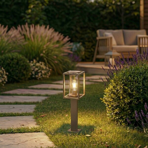 Lampioncino da giardino Ferda Lucande, dimmerabile, Marrone / Ruggine, Alluminio, Moderno, Lampada da esterni