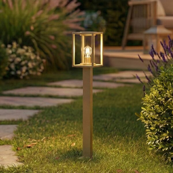 Lampioncino da giardino Ferda Lucande, dimmerabile, Marrone / Ruggine, Alluminio, Moderno, Lampada da esterni
