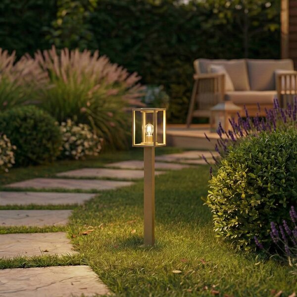 Lampioncino da giardino Ferda Lucande, dimmerabile, Marrone / Ruggine, Alluminio, Moderno, Lampada da esterni