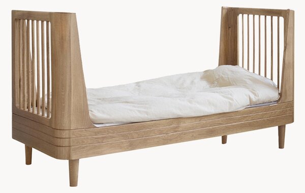 Letto per bambini in legno di quercia fatto a mano Nature 2.0, larg. 73 x lung. 165 cm