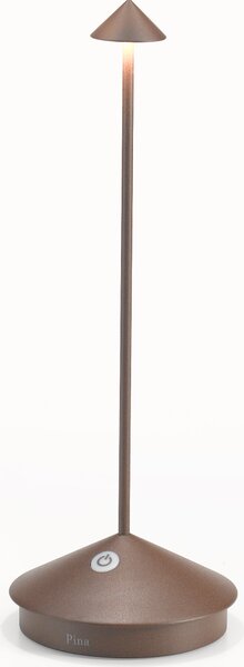 Lampada a led da tavolo Pina Pro Corten ricaricabile e dimmerabile senza fili Zafferano