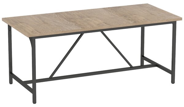 HOMCOM Tavolo da pranzo rettangolare in legno massello, 180x80x75.5cm, Legno | Aosom Italy