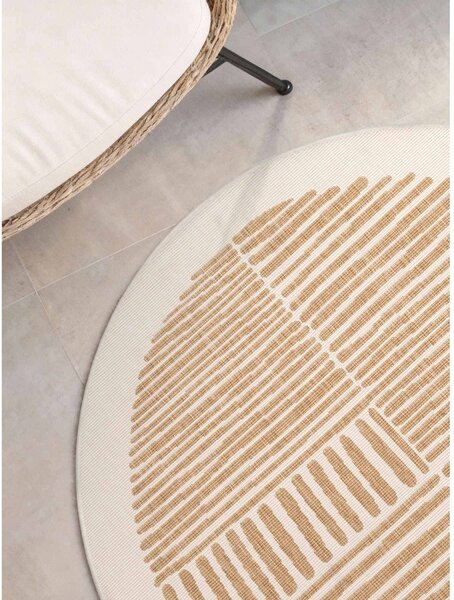 Tappeto da interno/esterno rotondo color crema/di colore naturale ø 200 cm Haringey Bounds – Ted Baker
