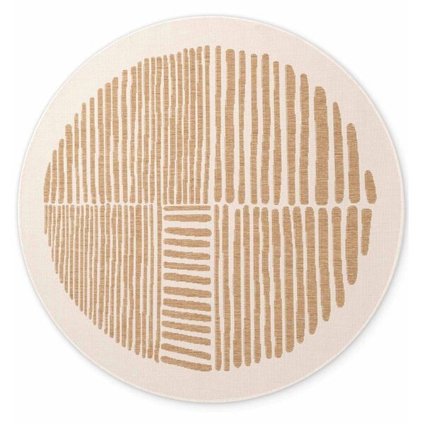 Tappeto da interno/esterno rotondo color crema/di colore naturale ø 200 cm Haringey Bounds – Ted Baker