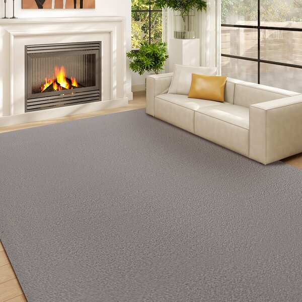 HOMCOM Tappeto da soggiorno, lavabile in lavatrice e antiscivolo, 200 x 140 cm, Grigio chiaro | Aosom Italy