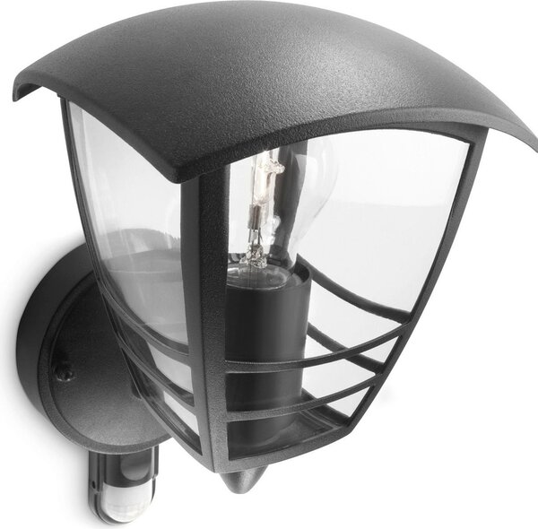 Philips myGarden lampada da parete per esterni Creek, rilevatore di movimento, 60W, nero, 153883016