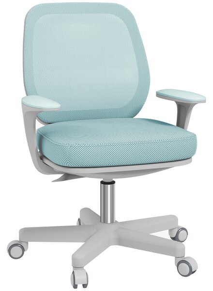 Vinsetto Sedia da Ufficio Ergonomica ad Altezza Regolabile con Schienale Traspirante, 55x48x82.5-94.5 cm, Verde Chiaro | Aosom Italy