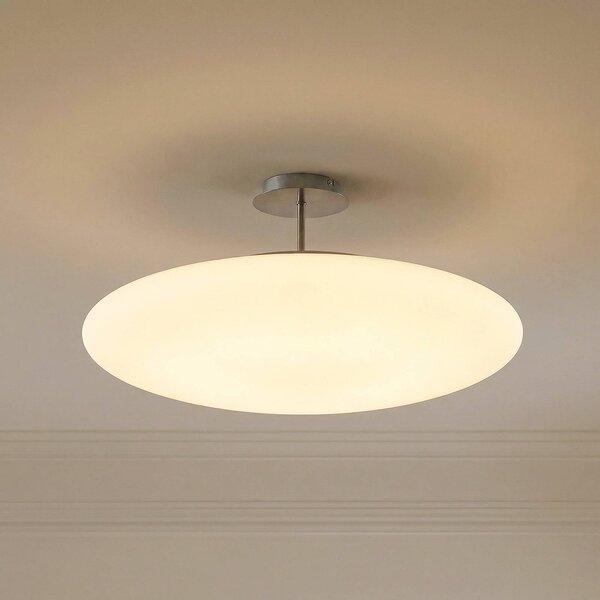 Plafoniera a LED Gunda Lindby, dimmerabile, Bianco / Opale, Soggiorno / Sala da pranzo, Vetro, Moderno, Plafoniera LED