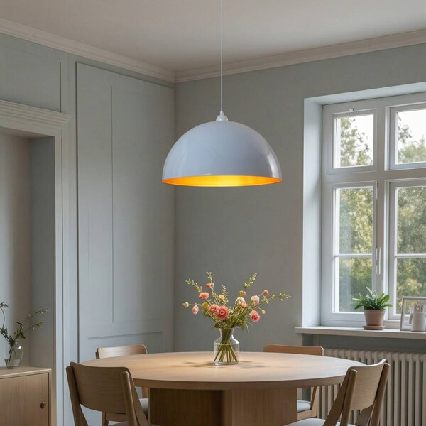 Lampada a sospensione Lipeo ROYALTECH, dimmerabile, Bianco / Opale, Soggiorno / Sala da pranzo, Metallo, Lampada a sospensione