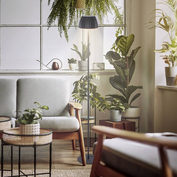 Briloner Lampada da terra a LED Loca, dimmerabile, Nero, Soggiorno / Sala da pranzo, Metallo, Moderno, Lampada LED da terra