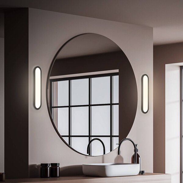 Briloner Applique da parete Pil, Nero, Bagno, Plastica, Moderno, Applique