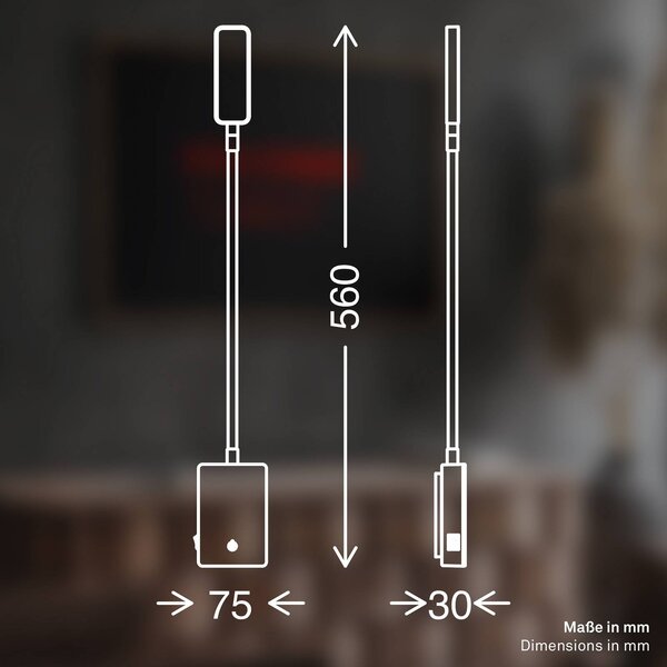 Briloner Lampada da tavolo a LED Cielo, dimmerabile, Bianco / Opale, Soggiorno / Sala da pranzo, Plastica, Moderno, Lampada da tavolo LED