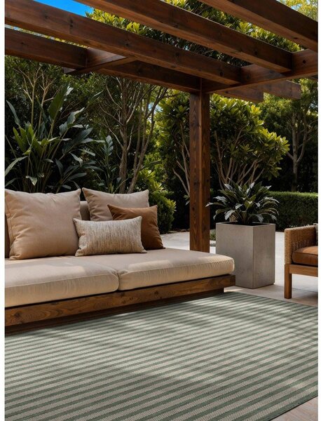 Tappeto da interno/esterno verde/color crema 160x230 cm Haringey Linley – Ted Baker