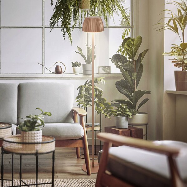 Briloner Lampada da terra a LED Loca, dimmerabile, Marrone / Ruggine, Soggiorno / Sala da pranzo, Metallo, Moderno, Lampada LED da terra