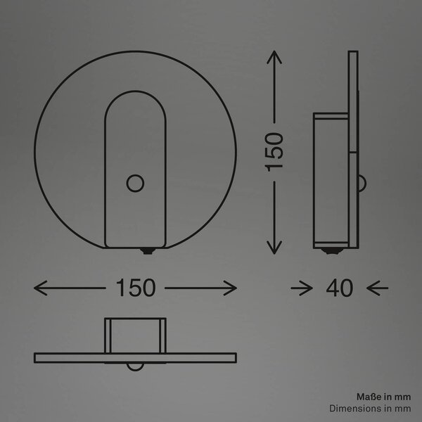 Briloner Applique da parete a LED Taro, Ottone / Oro, Soggiorno / Sala da pranzo, Metallo, Moderno, Applique a LED