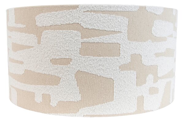 Paralume in tessuto bianco con strisce beige 50/50/25