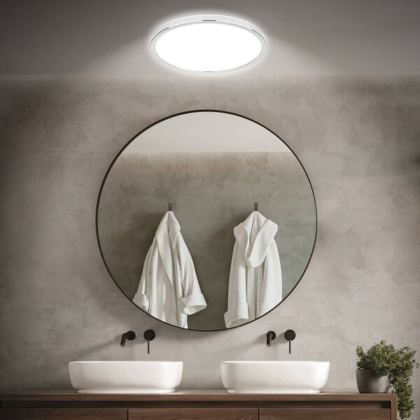 Briloner Plafoniera Pulap, Cromo / Argento, Bagno, Metallo, Moderno, Plafoniera