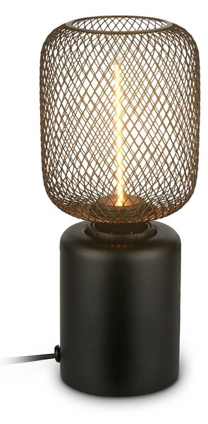 Briloner Lampada da comodino Rist, Nero, Soggiorno / Sala da pranzo, Metallo, Moderno, Lampada da tavolo