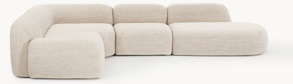 Divano angolare componibile XL in bouclé con chaise longue Wolke