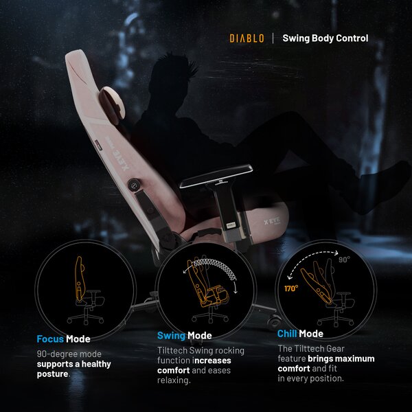 Sedia Gaming Rosa Diablo X.Eye Prime Akira Pink