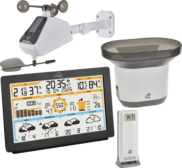 Stazione meteorologica wireless TFA WLAN TFA.me ID-05, nera