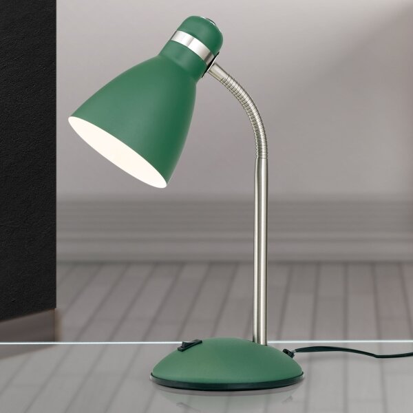 Orion - Lampada da scrivania SCHOOL 1xE27/40W/230V verde/cromo opaco