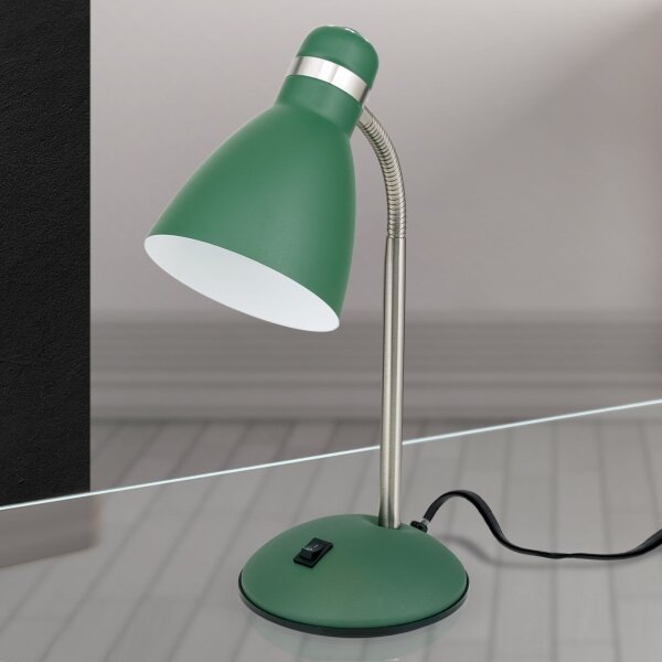 Orion - Lampada da scrivania SCHOOL 1xE27/40W/230V verde/cromo opaco