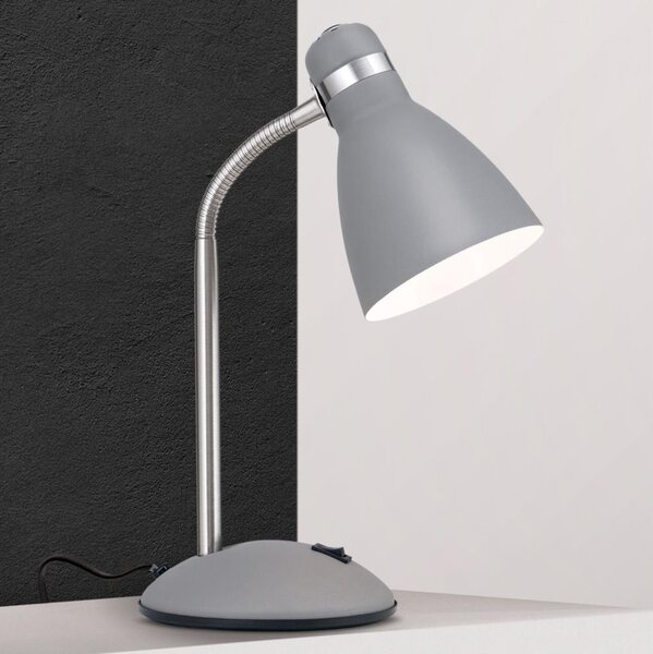 Orion - Lampada da tavolo SCHOOL 1xE27/40W/230V grigia/cromo opaco