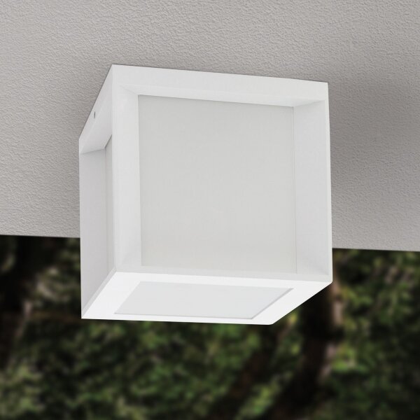 Orion - Lampada da esterno HENRY 1xE27/15W/230V 16x16 cm IP44 bianca
