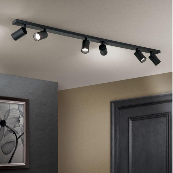 Orion - Plafoniera con 6 faretti SEAN 6xGU10/13W/230V nero