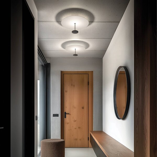 Linea Light Plafoniera a LED Stilo_S, dimmerabile, Nero, Soggiorno / Sala da pranzo, Alluminio, Moderno, Plafoniera LED