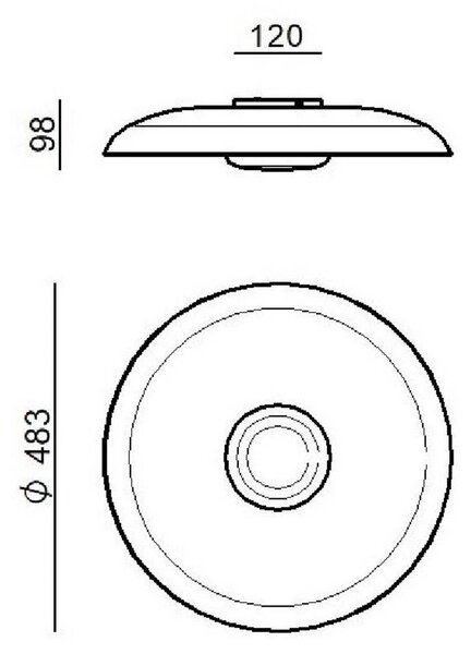 Linea Light Plafoniera a LED Basin_P, dimmerabile, Bianco / Opale, Soggiorno / Sala da pranzo, Alluminio, Moderno, Plafoniera LED
