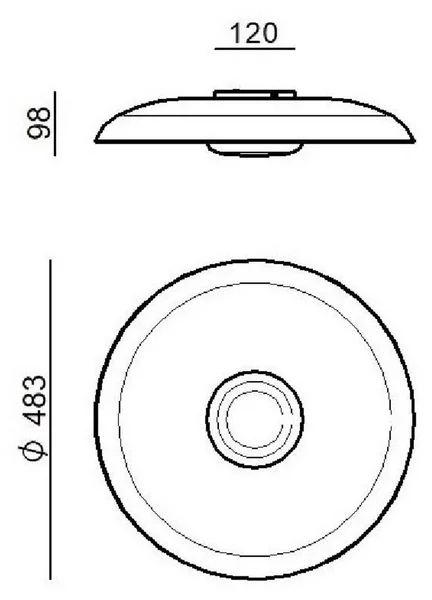 Linea Light Plafoniera a LED Basin_P, dimmerabile, Bianco / Opale, Soggiorno / Sala da pranzo, Alluminio, Moderno, Plafoniera LED