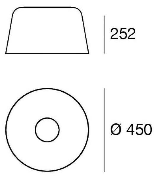 Linea Light Plafoniera a LED Delfi_S, dimmerabile, Bianco / Opale, Soggiorno / Sala da pranzo, Alluminio, Moderno, Plafoniera LED