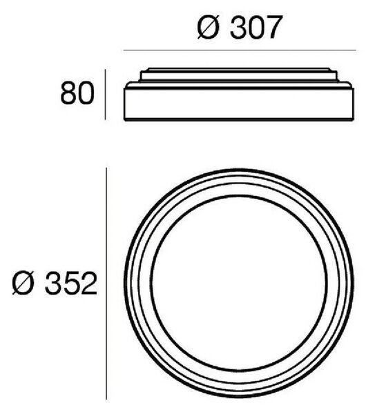 Linea Light Applique da parete a LED Iside, dimmerabile, Marrone / Ruggine, Soggiorno / Sala da pranzo, Metallo, Moderno, Applique a LED