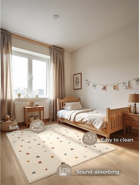 Tappeto per bambini color crema 120x170 cm Funny Dots – Hanse Home