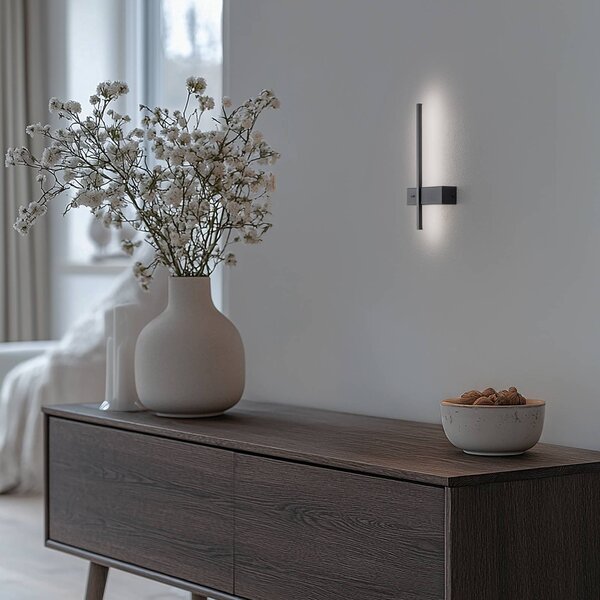 Applique da parete a LED Vision Milagro Lighting, Nero, Soggiorno / Sala da pranzo, Metallo, Moderno, Applique a LED